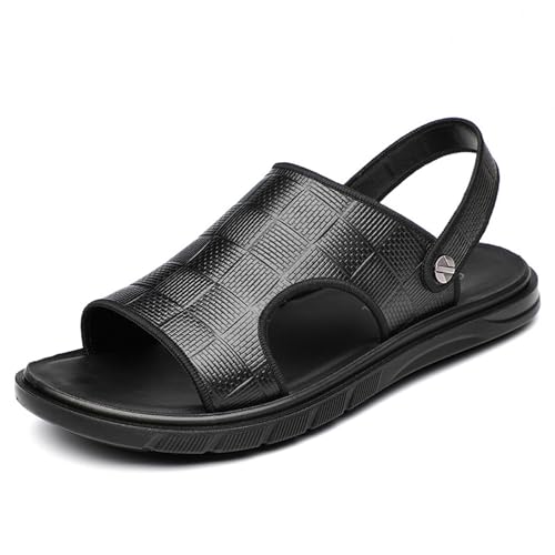 Ledersandalen für Herren,Outdoor Sport Sandale,Bequem Atmungsaktiv Strand Ledersandalen,Rutschfest und verschleißfest Offene Sandalen,für Wandern,Camping,Trekking,Angeln,Spazierengehen von LuminescentDream