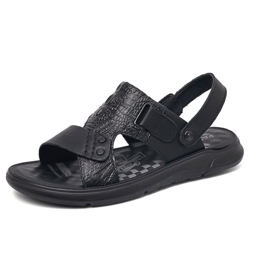 LuminescentDream Ledersandalen für Herren,Wanderschuhe für Sommer,Bequem Atmungsaktiv Outdoor Sport Sandale,Rutschfest und verschleißfest Offene Sandalen,Geeignet für den Strand,drinnen und draußen von LuminescentDream