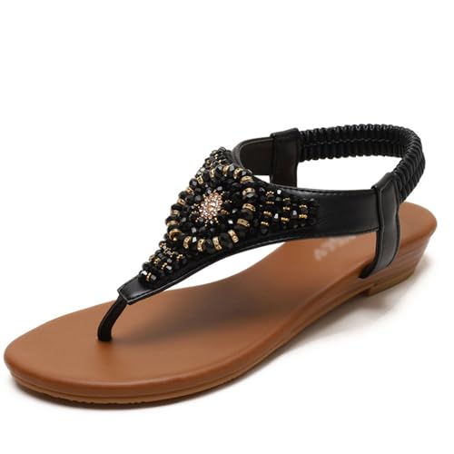 LuminescentDream Women Casual Summer Flat Sandals,Flache Schuhe mit niedrigem Keilabsatz,Casual Leichte Damensandalen,Klassische Sommerschuhe,für Partys,Arbeit,Dates,Hochzeiten,Heimkehr,Reisen von LuminescentDream