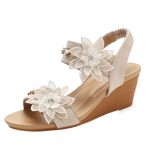 Sandalen Damen mit Absatz,Keilsandaletten für Damen,modische Sandalen Sommer,plateau sommerschuhe,Bequeme Atmungsaktive Sandalen,für tägliche Veranstaltungen,Partys,Tänze,Hochzeiten usw. von LuminescentDream