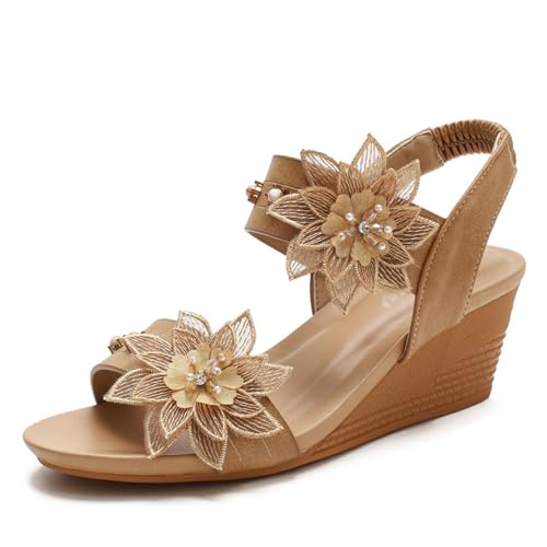 Sandalen Damen mit Absatz,Keilsandaletten für Damen,modische Sandalen Sommer,plateau sommerschuhe,Bequeme Atmungsaktive Sandalen,für tägliche Veranstaltungen,Partys,Tänze,Hochzeiten usw. von LuminescentDream