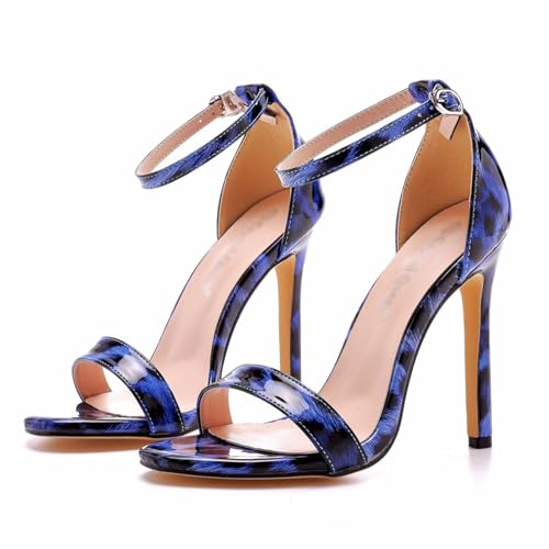 Sommer-High-Heels mit offener Zehenpartie,Damen-Sandalen mit hohem Absatz,Elegant Sommerschuhe,Hochzeitsschuhe für Damen,offener Zehenbereich,Knöchelschnalle,Absätze,für Partys und Hochzeiten von LuminescentDream