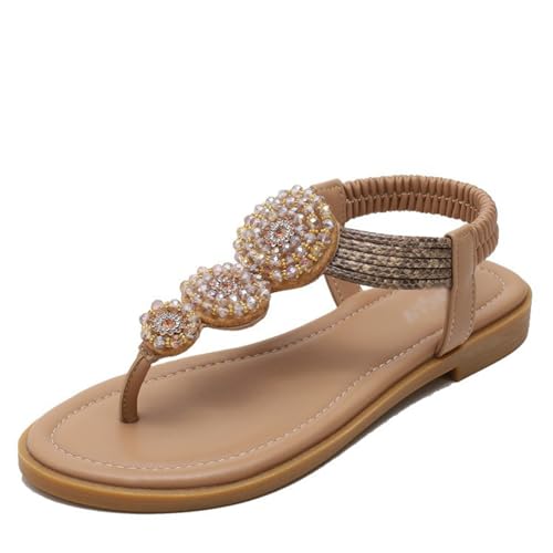 Sommersandalen für Damen,Women Casual Summer Flat Sandals,modische Sandalen Sommer,Bequeme Atmungsaktive Sandalen,T-Riemen-Sandalen,für tägliche Veranstaltungen,Partys,Tänze,Hochzeiten usw. von LuminescentDream