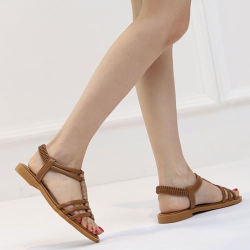 Women Casual Summer Flat Sandals ,Bequem Sandaletten Sommer,modische Sandalen Sommer,Casual Leichte Damensandalen,Flache Sandalen für Damen,für tägliche Veranstaltungen,Partys,Tänze,sw. von LuminescentDream