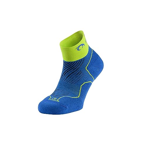 Lurbel Distance, Laufsocken, nahtlose Socken, Anti-Blasen- und geruchshemmende Socken, atmungsaktiv, Laufsocken, Unisex, Blau / Pistazie, M von Lurbel