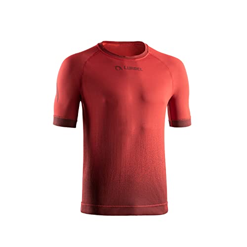 Lurbel Samba Short Sleeves, atmungsaktiv, geruchshemmendes T-Shirt, Trail-T-Shirt, kurzärmeliges T-Shirt, Herren-T-Shirt., rot, M von Lurbel