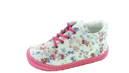 Lurchi Baby Mädchen NANI BAREFOOT Sneaker, WHITE FLOWER, 22 EU von Lurchi