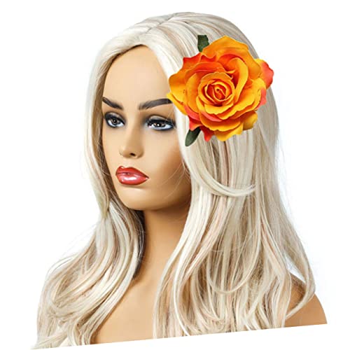 Lurrose 8st Rosafarbene Haarspange Gelbe Corsage Für Frauen Haarspangen Rosafarbene Haarnadeln Rote Rose Rosa Anstecknadel Hochzeitsbrosche Rosen Plüschstoffe Braut Schüttgut von Lurrose