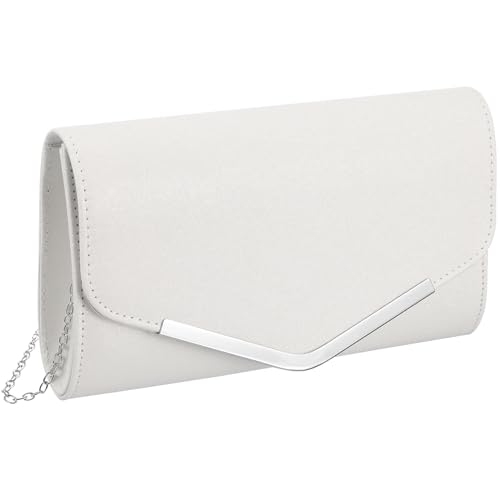 Lurrose Abendtasche Handtasche Hochzeit Party Nachrichtenbeutel Clutch Handtasche Einfache Kette Tasche für Frauen Damen (Silber) von Lurrose