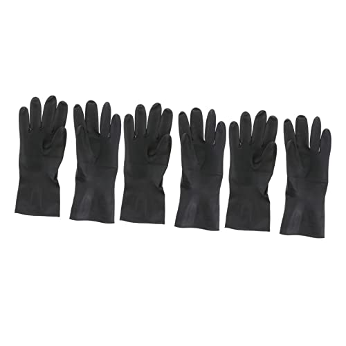 Lurrose Handschuh 6 Paar Einweg-Latex-Handschuhe Große Latex-Handschuhe Herren-Haarfärbe-Kunststoff-Handschuhe Schwarze Haarfärbe-Shampoo Haarfärbe-Handschuh Handmuffen Für Männer von Lurrose