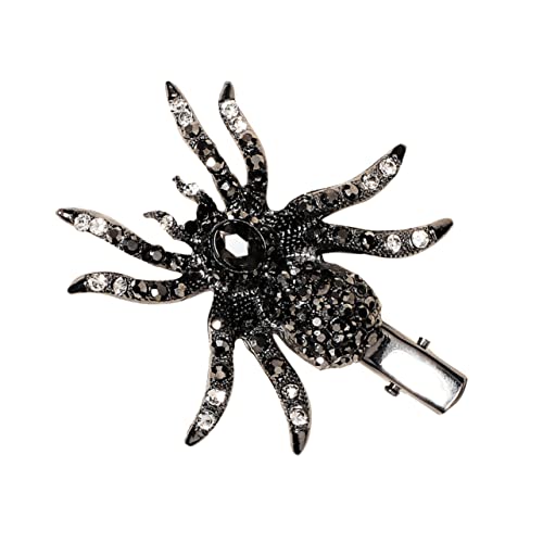 Lurrose Spinne Haarnadel Spinnenclips Für Haare Spinnenhaar-accessoires Kristall-halloween Spinnenhaarspange Halloween-haarschmuck Legierung Strass Mädchen Dekorative Gegenstände Fräulein von Lurrose