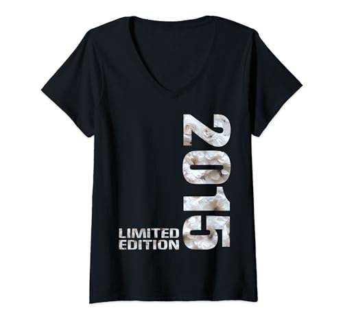 Damen 2015 Junge Mädchen 9. Geburtstag Limited Edition 9 T-Shirt mit V-Ausschnitt von Lustige Geschenke zum 9. Geburtstag 2015