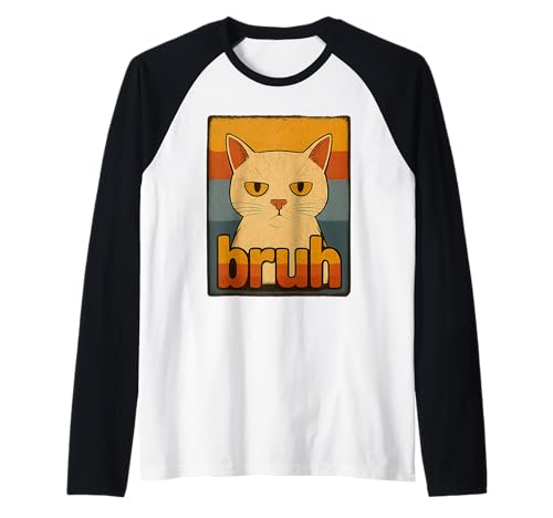 Lustige Katze bruh für Teenager Jungen Mädchen Männer Frauen Raglan Lustige Katze bruh für Teenager Jungen Mädchen Männer Frauen Raglan von Lustige coole Retro -Katze Bruh