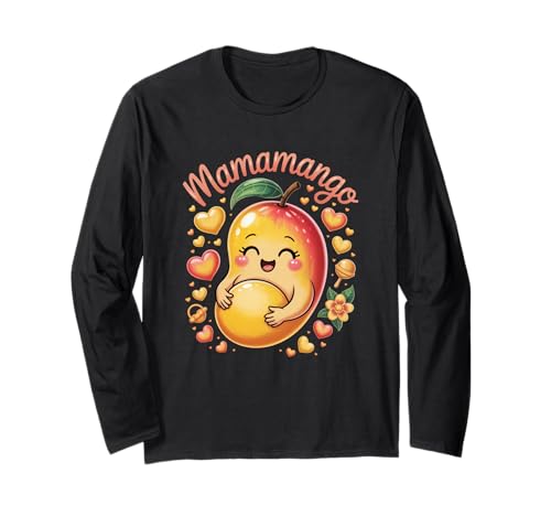 Mamamango Mutter Muttertag Frauen Langarmshirt Mamamango Mutter Muttertag Frauen Langarmshirt von Lustige süße Mango Mama Familie