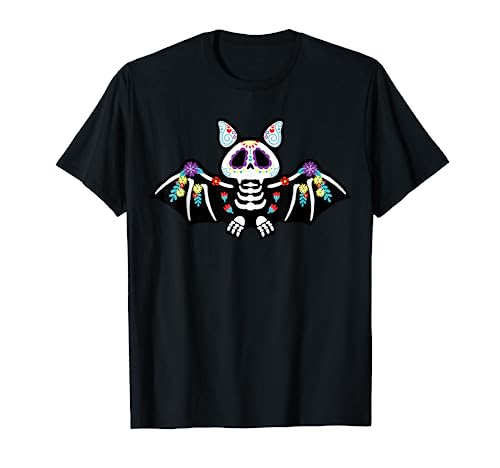 Bat Día de Los Muertos Mexikanischer Urlaub Herren Damen Fledermausliebhaber T-Shirt von Luvcapybaraluveve