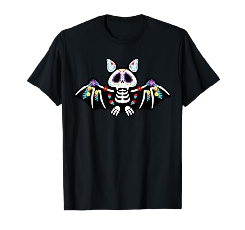 Bat Día de Los Muertos Mexikanischer Urlaub Herren Damen Fledermausliebhaber T-Shirt von Luvcapybaraluveve