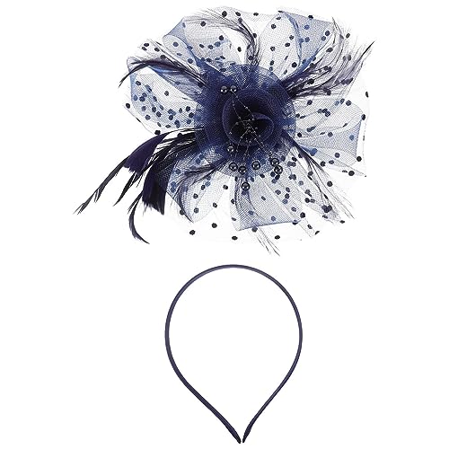 Luxshiny Haarschmuck Vintage Fascinator Stirnband Exquisite Kopfbedeckung Fascinators Hut Blumenmasche Braut-fascinator-hüte Für Die Hochzeit Stirnband Mit Blumenhut Kleid Feder Frau von Luxshiny