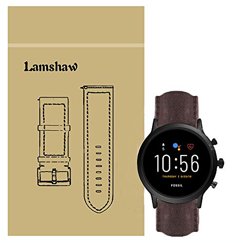 LvBu Armband Kompatibel mit Fossil Carlyle HR, Quick Release Leder Classic Ersatz Uhrenarmband für Fossil Gen 5 Carlyle HR Smartwatch (Braun) von LvBu