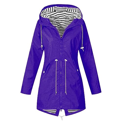 Lycurgius Damen-Regenmantel, wasserdicht, mit Kapuze, leicht, atmungsaktiv, langärmelig, Kapuzenjacke, Outdoor, Sport, Business, Windbreaker, Mäntel für Frühling, Herbst, Winter, 06 Lila, 34 Lycurgius Damen-Regenmantel, wasserdicht, mit Kapuze, leicht, atmungsaktiv, langärmelig, Kapuzenjacke, Outdoor, Sport, Business, Windbreaker, Mäntel für Frühling, Herbst, Winter, 06 Lila, 34 von Lycurgius