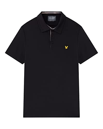 Lyle & Scott Herren Contour Placket Leichtes Golf Polo -Hemd - Jet Schwarz - M von Lyle & Scott