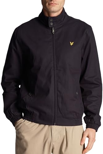 Lyle & Scott Leichte Jacke für Herren navy-blau M - Harrington Jacket casual ohne kapuze - Vintage Bomberjacke von Lyle & Scott