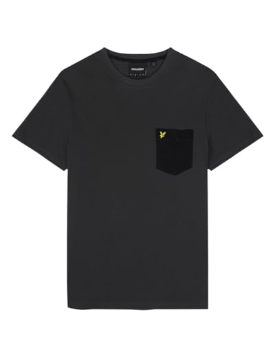 Lyle & Scott Herren-T-Shirt mit kontrastierender Tasche, gunmetal/black, L von Lyle & Scott