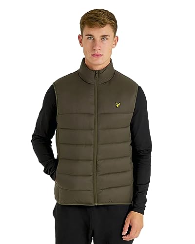 Lyle & Scott Gepolsterte Weste für Herren, Größe L, Olivgrün, olivgrün von Lyle & Scott