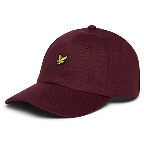 Lyle & Scott Klassische Baseballkappe für Herren, Baumwolle, Burgunderrot, Einheitsgröße, burgunderfarben, Einheitsgröße von Lyle & Scott