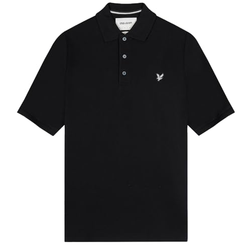 Lyle & Scott Premium Vintage Flatback Pique Polo Shirt - Black-L von Lyle & Scott