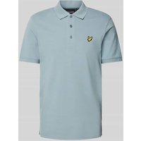 Lyle & Scott Slim Fit Poloshirt mit Logo-Patch in Rauchblau, Größe S von Lyle & Scott