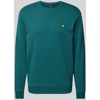 Lyle & Scott Sweatshirt mit Logo-Stitching in Petrol, Größe S von Lyle & Scott