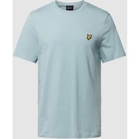 Lyle & Scott T-Shirt mit Logo-Patch in Rauchblau, Größe S von Lyle & Scott