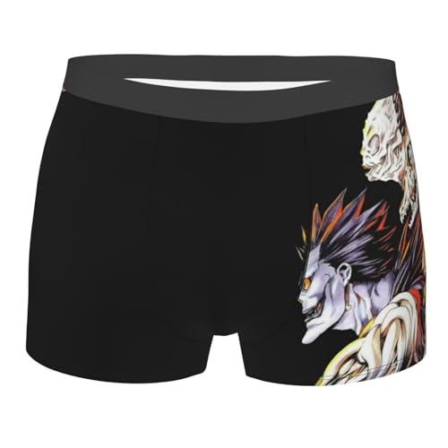 Lzrong Herren Unterhosen Anime Death Note Männer Boxershorts Anime Doppelseitige Spurlose Boxershorts Weihnachten Geburtstag Geschenk für Jungs von Lzrong