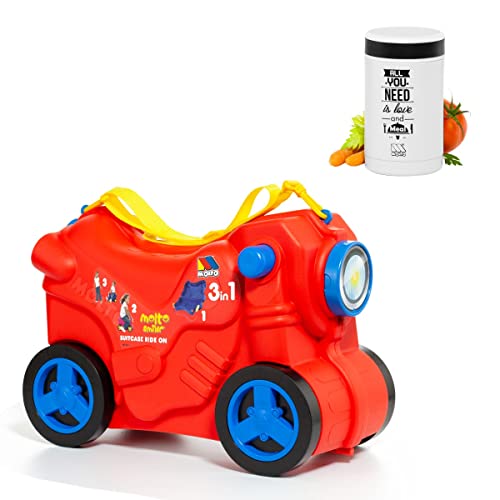 MOLTO | Kinderkoffer Molto Moto Rot + Thermoskanne 500 ml | Kinderreisekoffer, Kinderhandgepäck, Kinderhandgepäck, Lernspielzeug für Kinder, Für Kinder ab 36 Monaten MOLTO | Kinderkoffer Molto Moto Rot + Thermoskanne 500 ml | Kinderreisekoffer, Kinderhandgepäck, Kinderhandgepäck, Lernspielzeug für Kinder, Für Kinder ab 36 Monaten von M MOLTO