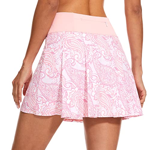 M MOTEEPI Tennisrock Skort Damen Hosenrock Kurz Faltenrock Mit Hose Drunter Tennis Rock Skirt Wanderrock Mit Innenhose Taschen Hohe Taille Sommer 16" Sportrock Kristallrosa L M MOTEEPI Tennisrock Skort Damen Hosenrock Kurz Faltenrock Mit Hose Drunter Tennis Rock Skirt Wanderrock Mit Innenhose Taschen Hohe Taille Sommer 16" Sportrock Kristallrosa L von M MOTEEPI