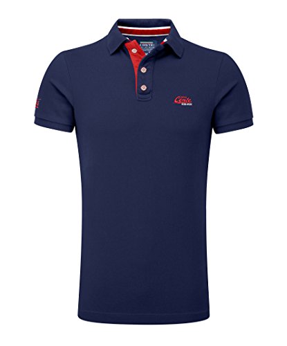 M.Conte Herren Poloshirt Basic Men's Kurzarm Polohemd T-Shirt Polo-Shirt Pique- Gr. M, Dunkel-Blau von M.Conte