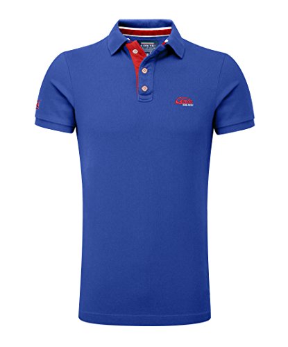 M.Conte Herren Poloshirt Basic Men's Kurzarm Polohemd T-Shirt Polo-Shirt Pique- Gr. XL, Indigo -Blue von M.Conte