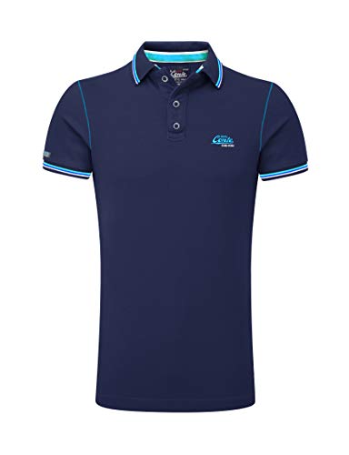 M.Conte Poloshirts für Herren Kurzarm Polohemd Strech-Baumwolle T-Shirt Fun Poloshirt Pique Basic Men's Plain Royal Blau S M L XL XXL XXXL Romano (S, Navy Blau) von M.Conte