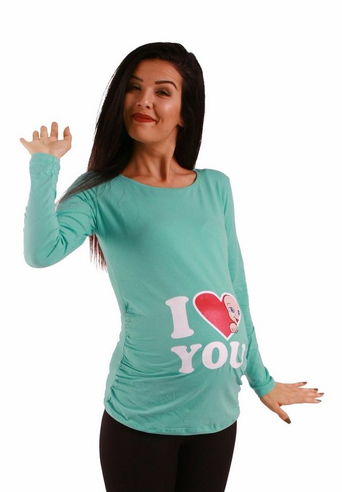 M.M.C. Umstandsshirt I Love You mit Motiv von M.M.C.