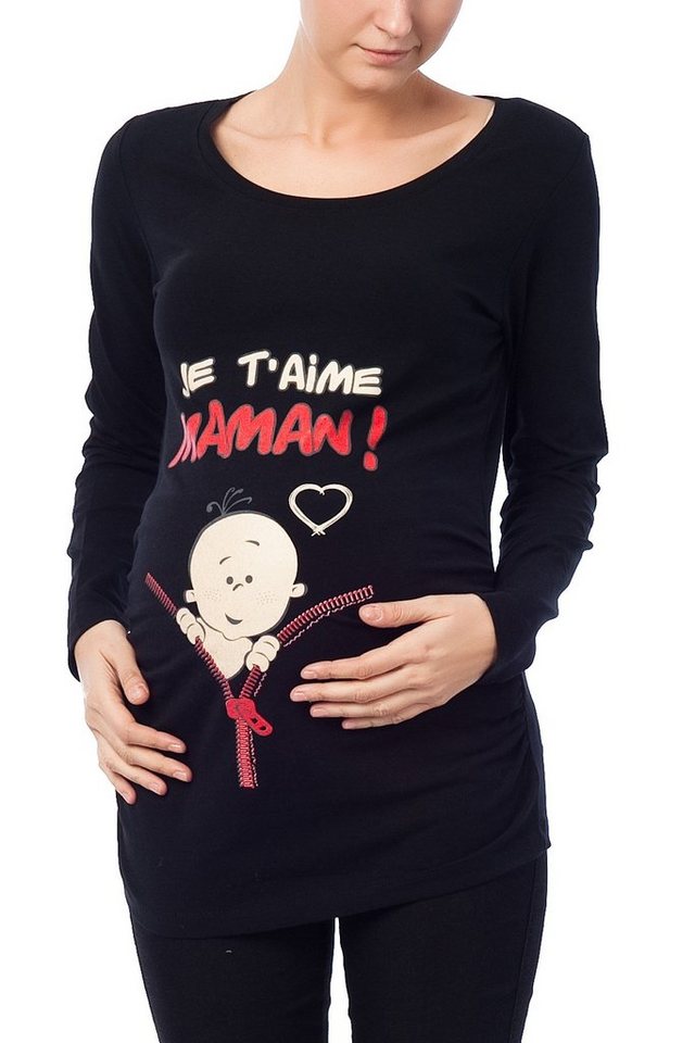 M.M.C. Umstandsshirt Je t’aime maman mit Motiv von M.M.C.