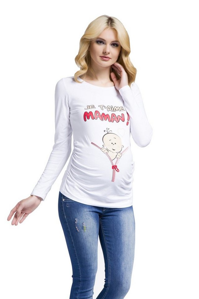 M.M.C. Umstandsshirt Je t’aime maman mit Motiv von M.M.C.