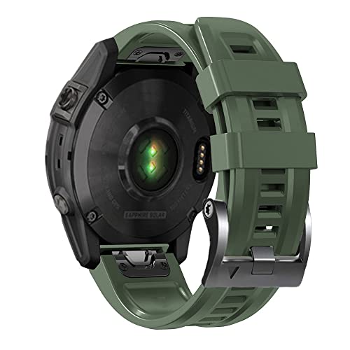 MAALYA 26 x 22 mm offizielle Schraubschnalle, Uhrenarmband für Garmin Fenix 6, 7, 5 Plus, Silikon, Easyfit-Armband für Fenix 6X, 7X, 5X, 3 Watch, 26mm Fenix 6X 6X Pro, Achat von MAALYA