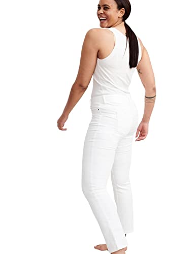 MAC JEANS Damen Dream Straight Jeans, White Denim, 46 / L32 (Herstellergröße: 46/32) von MAC Jeans