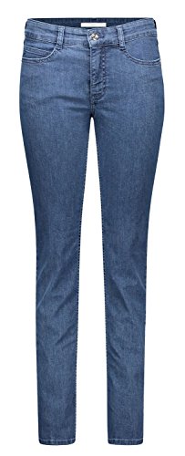 MAC Jeans Damen Angela Slim Jeans, Blau (Mid Blue Basic Washed D690), W36/L34 von MAC Jeans