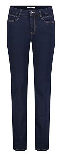 MAC JEANS Damen Angela_0380L Straight Jeans, Blau (Dark D801), W38/32L von MAC Jeans