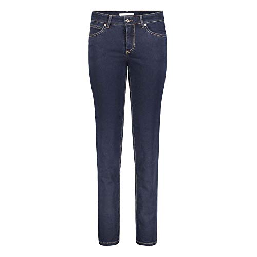 MAC Damen Straight Leg Jeanshose Melanie, Blau (Blau Verwaschen/ Dark Rinsewash D801), 44W / 36L von MAC Jeans