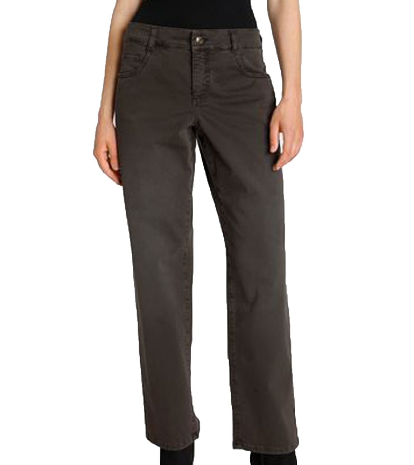 MAC Jeans Gracia1 Damen Baumwoll-Hose Feminine Fit mit Logo-Patch 62975107 Braun von MAC