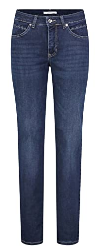 MAC Jeans Damen Melanie Straight Jeans, Blau (Dark Blue D845), W34/L32 von MAC Jeans