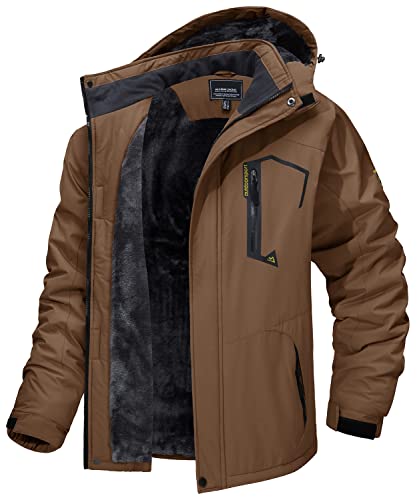 MAGCOMSEN Übergangsjacke Herren Gefüttert Winterjacke Parka Windbreaker Fleece Ski Jacken Wasserdicht Softshelljacke Warme Regenjacke mit Abnehmbarer Kapuze Kaffeebraun 2XL MAGCOMSEN Übergangsjacke Herren Gefüttert Winterjacke Parka Windbreaker Fleece Ski Jacken Wasserdicht Softshelljacke Warme Regenjacke mit Abnehmbarer Kapuze Kaffeebraun 2XL von MAGCOMSEN