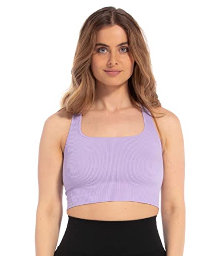 MAGIC BODYFASHION Damen Lounge Crop Tanktop, nahtloses Crop Top, Soft Ribbed Racerback Cropped Tanktop für Frauen von MAGIC BODYFASHION